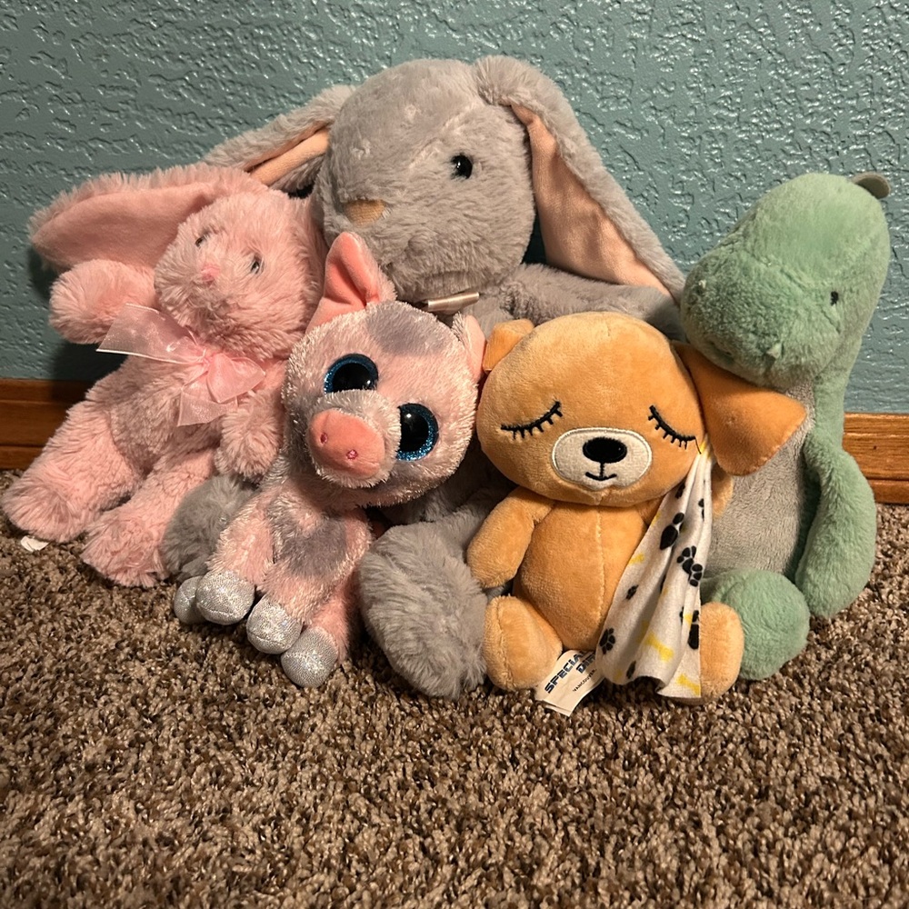 Plush Animal Toy Set for Small Pets